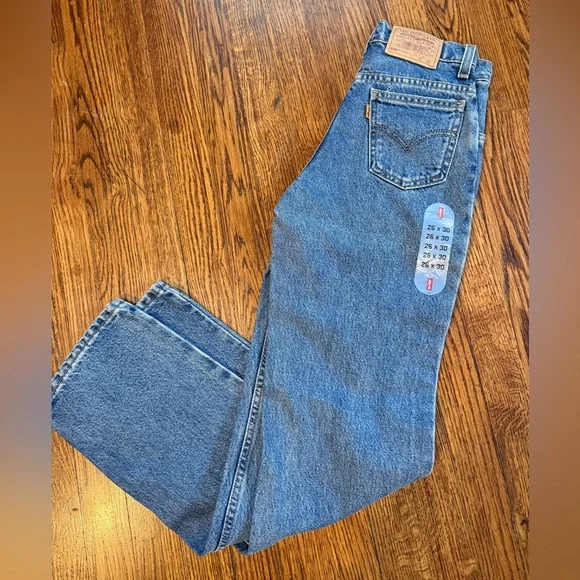 NEW Vintage Levi 505 Student Fit Denim Jeans, Orange Tag - Picture 13 of 13